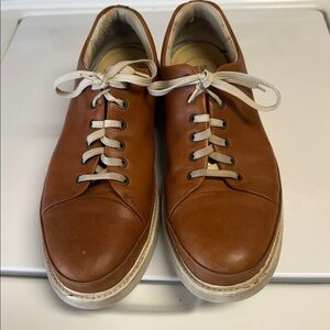 Men's Tan Leather Sneakers